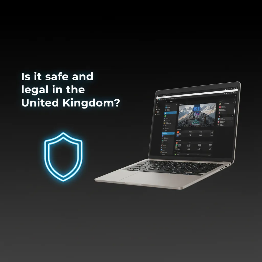 UK infographic: SSL, KYC, privacy policy; international licence, not UKGC; check local laws.