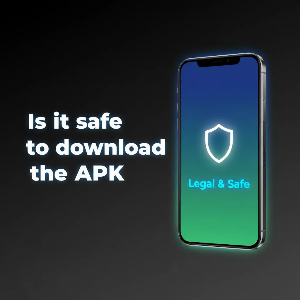 Phone with shield and lock, UK licence badge, SSL padlock, and KYC checkmarks, indicating a safe, regulated APK download.