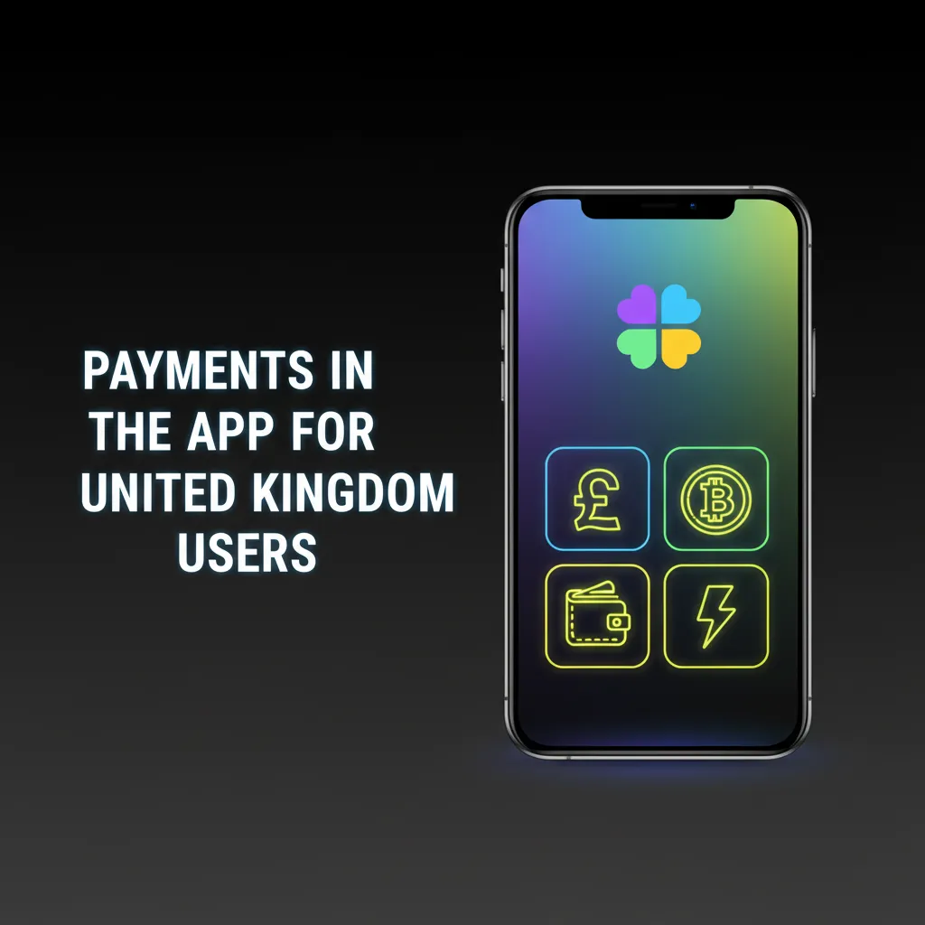 UK app payments screen showing VISA, Mastercard and USDT (ERC20) options, min £10 deposit, £20 withdrawal, fast processing.
