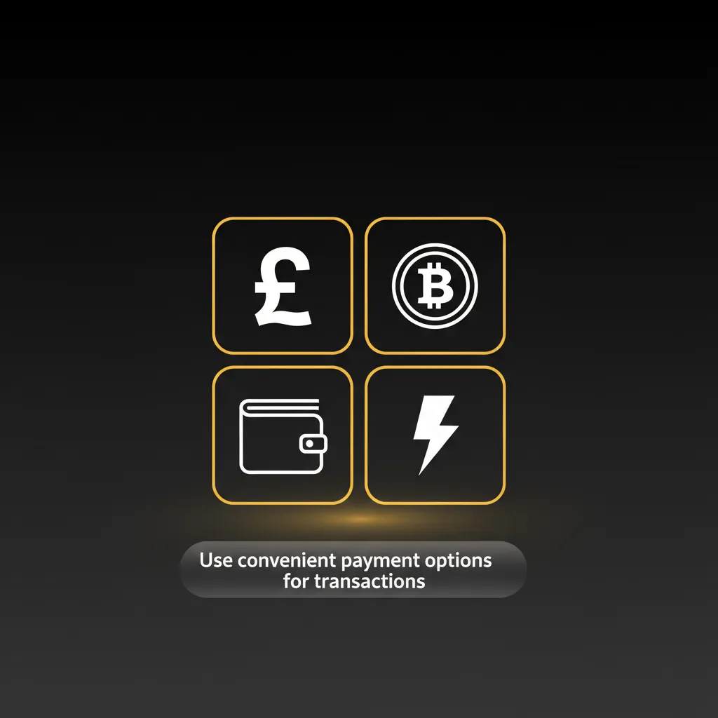 Secure payment options: cards and crypto including Visa, Mastercard, BTC, ETH, USDT, USDC, BNB, LTC, XRP.